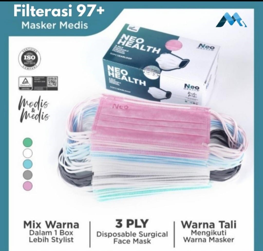 Masker Medis 3 Ply Neo Mix isi 50 pcs